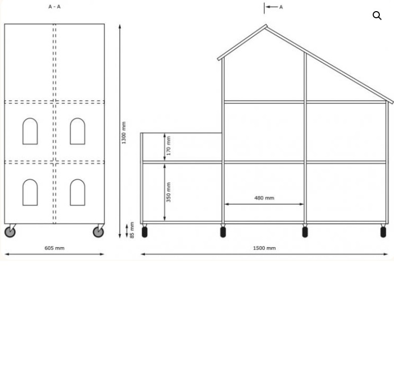 Kæmpe dukkehus i 3 etager