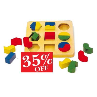 Geometri puslespil i træ