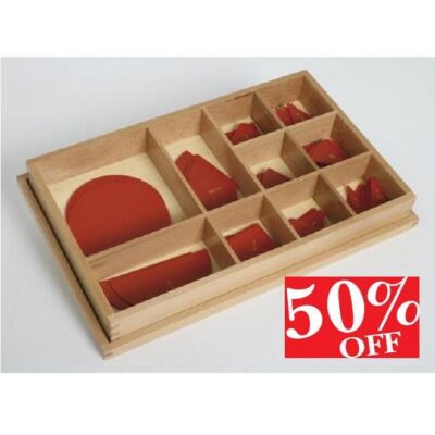 Brøkcirkler i Trækasse med 112 dele