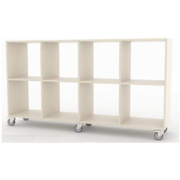 Åben Reol Kubus med hjul 87 x 158 x 38 cm