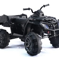 EL ATV XL til børn 24V med gummihjul, Sort