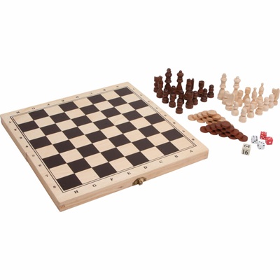 Skak og backgammon i trækasse - Billede 2